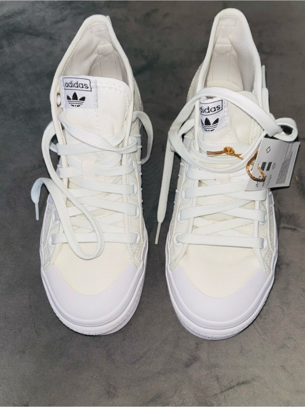adidas Women’s White Mid-Top Casual Sneakers